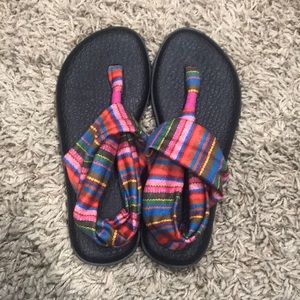 Rainbow strap sandals